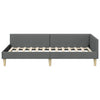 Stella Homewares Corner Bed Frame Other with Headboard Dark grey 90 x 190 cm