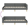 Stella Homewares Corner Bed Frame Other with Headboard Dark grey 90 x 190 cm