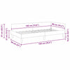 Stella Homewares Corner Bed Frame Black 90 x 190 cm Velvet and Engineered wood