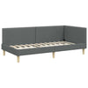 Stella Homewares Corner Bed Frame Other with Headboard Dark grey 90 x 190 cm