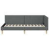 Stella Homewares Corner Bed Frame Other with Headboard Dark grey 90 x 190 cm