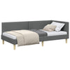 Stella Homewares Corner Bed Frame Other with Headboard Dark grey 90 x 190 cm