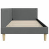 Stella Homewares Corner Bed Frame Other with Headboard Dark grey 90 x 190 cm