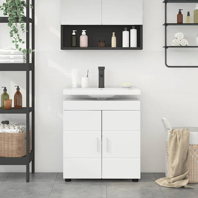 Stella Homewares Bathroom Basin Cabinet White 60 x 34 x 63 cm Engineered wood