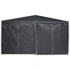 Stella Homewares Party Tent with 8 Sidewalls Anthracite 4x4 m PE