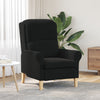 Stella Homewares Black Armchair Black Fabric, Wood Standard Ergonomic