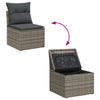 Stella Homewares 10 Piece Garden Dining Set with Cushions Grey Poly Rattan