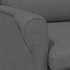 Stella Homewares Modern Armchair Dark Grey Fabric, Wood Medium Durable Armchair