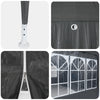 Stella Homewares Party Tent with 8 Sidewalls Anthracite 4x4 m PE