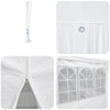 Stella Homewares Party Tent with 12 Sidewalls White 8x4 m PE