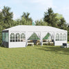 Stella Homewares Party Tent with 12 Sidewalls White 8x4 m PE