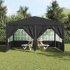 Stella Homewares Party Tent with 8 Sidewalls Anthracite 4x4 m PE