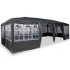 Stella Homewares Party Tent with 12 Sidewalls Anthracite 8x4 m PE