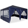 Stella Homewares Party Tent with 8 Sidewalls Blue 4x4 m PE