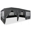 Stella Homewares Party Tent with 10 Sidewalls Anthracite 6x4 m PE