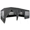 Stella Homewares Party Tent with 10 Sidewalls Anthracite 6x4 m PE