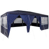 Stella Homewares Party Tent with 10 Sidewalls Blue 6x4 m PE