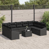 Stella Homewares 10 Piece Garden Dining Set with Cushions Beige Poly Rattan