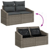 Stella Homewares 10 Piece Garden Dining Set with Cushions Black Poly Rattan