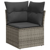 Stella Homewares 10 Piece Garden Dining Set with Cushions in Grey Poly Rattan Acacia