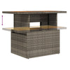 Stella Homewares 10 Piece Garden Dining Set with Cushions in Grey Poly Rattan Acacia