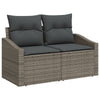Stella Homewares 10 Piece Garden Dining Set with Cushions in Grey Poly Rattan Acacia