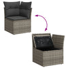 Stella Homewares 10 Piece Garden Dining Set with Cushions Grey Poly Rattan
