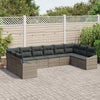 Stella Homewares 10 Piece Garden Dining Set with Cushions Grey Poly Rattan