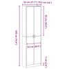 Stella Homewares Wardrobe White 55x25x189 cm Engineered Wood