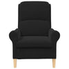 Stella Homewares Black Armchair Black Fabric, Wood Standard Ergonomic