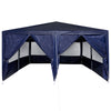 Stella Homewares Party Tent with 8 Sidewalls Blue 4x4 m PE