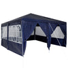 Stella Homewares Party Tent with 8 Sidewalls Blue 4x4 m PE
