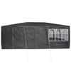 Stella Homewares Party Tent with 10 Sidewalls Anthracite 6x4 m PE