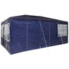Stella Homewares Party Tent with 10 Sidewalls Blue 6x4 m PE