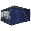 Stella Homewares Party Tent with 8 Sidewalls Blue 4x4 m PE