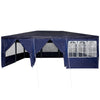 Stella Homewares Party Tent with 10 Sidewalls Blue 6x4 m PE