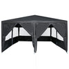 Stella Homewares Party Tent with 8 Sidewalls Anthracite 4x4 m PE