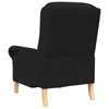 Stella Homewares Black Armchair Black Fabric, Wood Standard Ergonomic