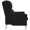 Stella Homewares Black Armchair Black Fabric, Wood Standard Ergonomic
