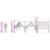 Stella Homewares Party Tent with 10 Sidewalls Blue 6x4 m PE