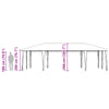 Stella Homewares Party Tent White 8x4 m PE
