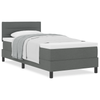 Stella Homewares Box Spring Bed with Mattress Dark Grey King Single Fabric