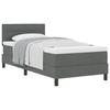 Stella Homewares Box Spring Bed with Mattress Dark Grey King Single Fabric