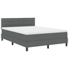 Stella Homewares Box Spring Bed with Mattress Dark Grey Queen Fabric