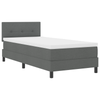Stella Homewares Box Spring Bed with Mattress Dark Grey King Single Fabric