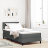 Stella Homewares Box Spring Bed with Mattress Dark Grey King Single Fabric