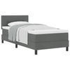 Stella Homewares Box Spring Bed with Mattress Dark Grey King Single Fabric