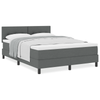 Stella Homewares Box Spring Bed with Mattress Dark Grey Full Fabric