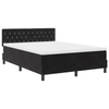 Stella Homewares Box Spring Bed with Mattress Black Queen Velvet