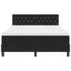 Stella Homewares Box Spring Bed with Mattress Black Queen Velvet